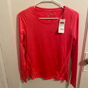 Zengjo New long sleeve neon pink athletic workout shirt